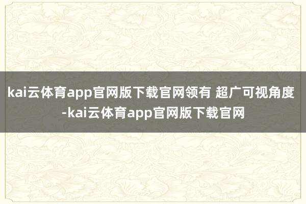 kai云体育app官网版下载官网领有 超广可视角度 -kai云体育app官网版下载官网